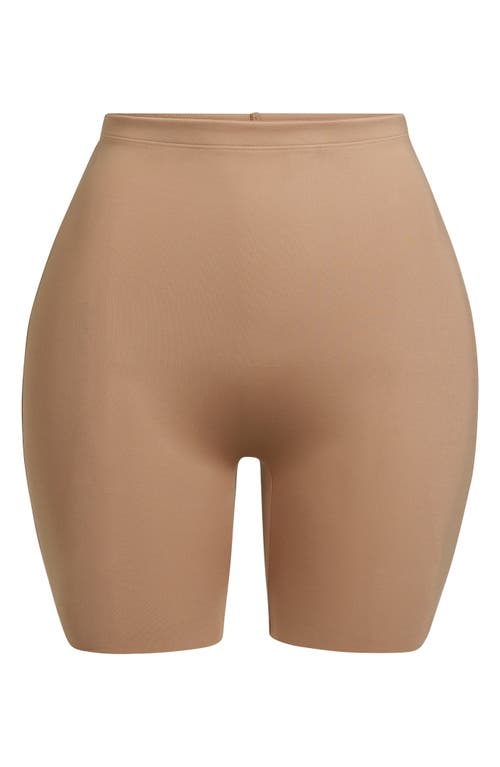 Skims Hip Enhancing Mid Thigh Padded Shorts In Brown