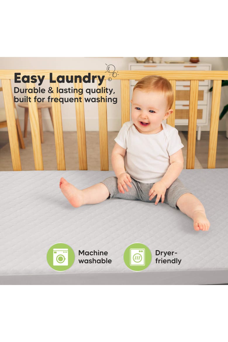 2-Pack Mavy Protect+ Waterproof Crib Mattress Protector, Alternate, color, Sage