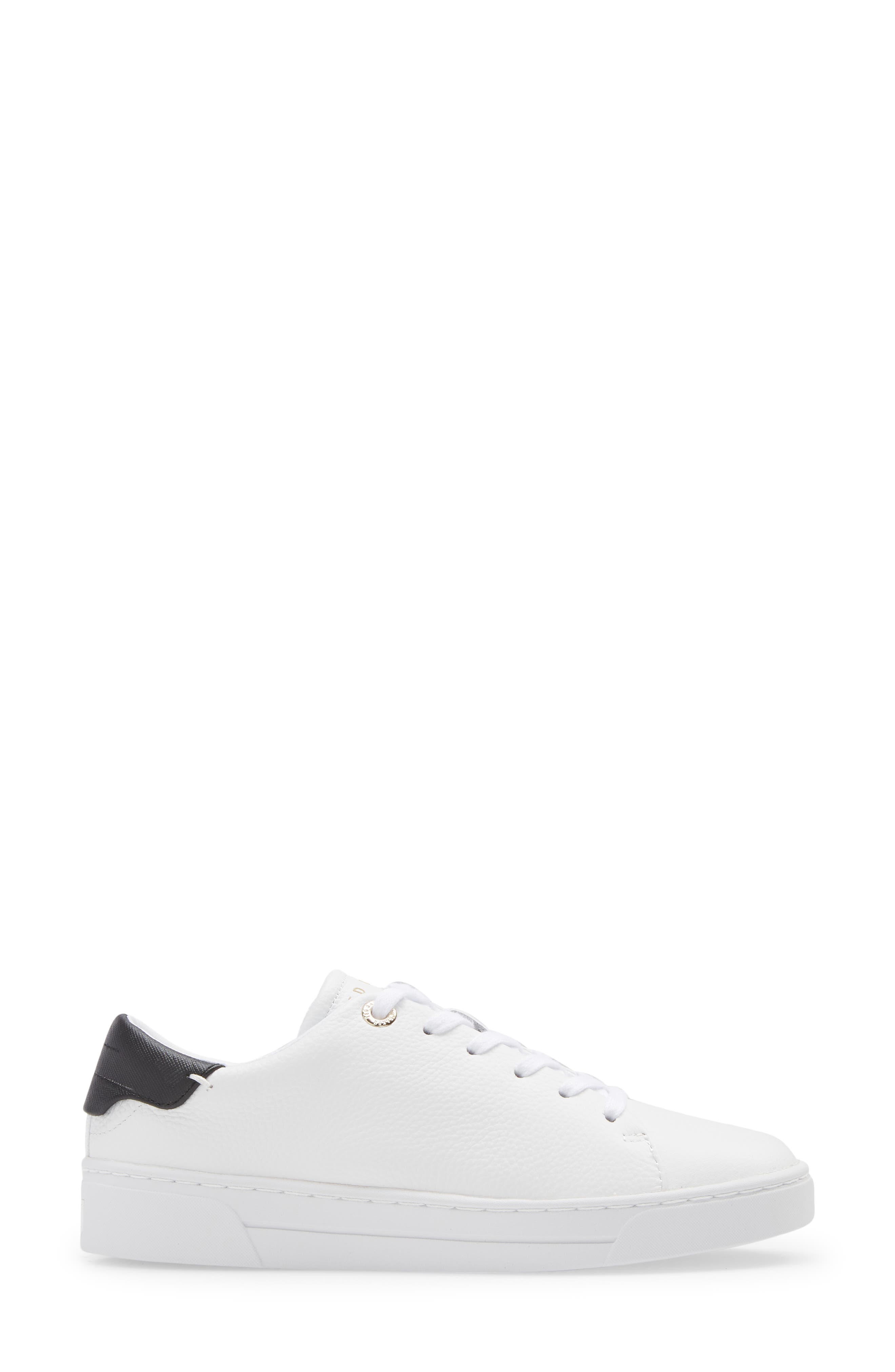 Ted Baker London Kimmi Sneaker, Alternate, color, White Black Leather Top Grain