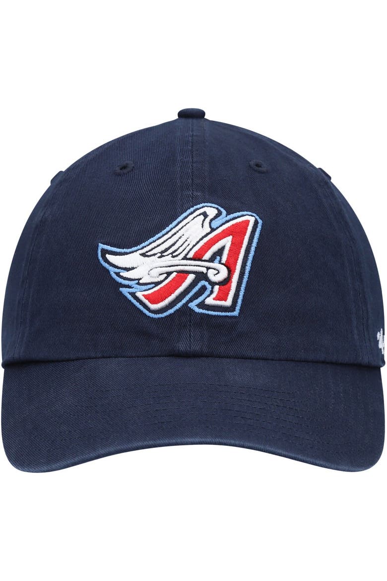 Men's '47 Navy California Angels 1997 Wings Logo Cooperstown Collection Clean Up Adjustable Hat, Alternate, color, Navy
