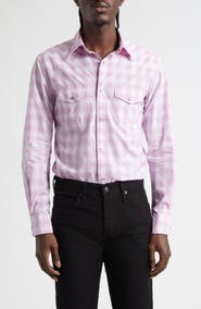 TOM FORD Slim Fit Check Western Shirt