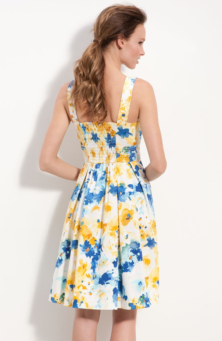 Muse Floral Print Fit & Flare Dress, Alternate, color, 