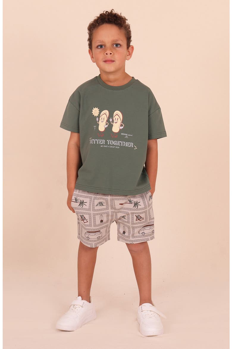 Kids' Better Together Graphic T-Shirt, Alternate, color, OLIVE