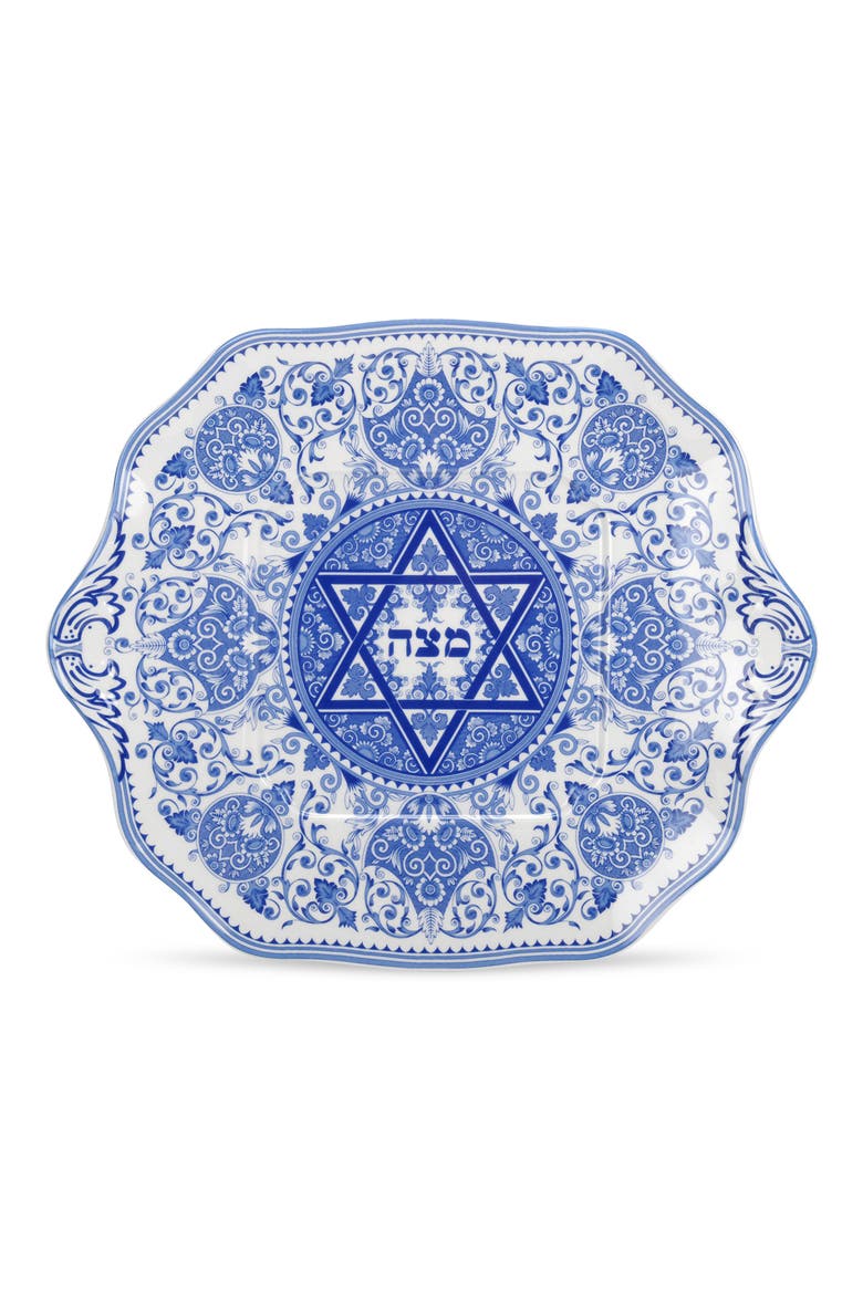 Judaica Matzoh Plate, Main, color, BLUE