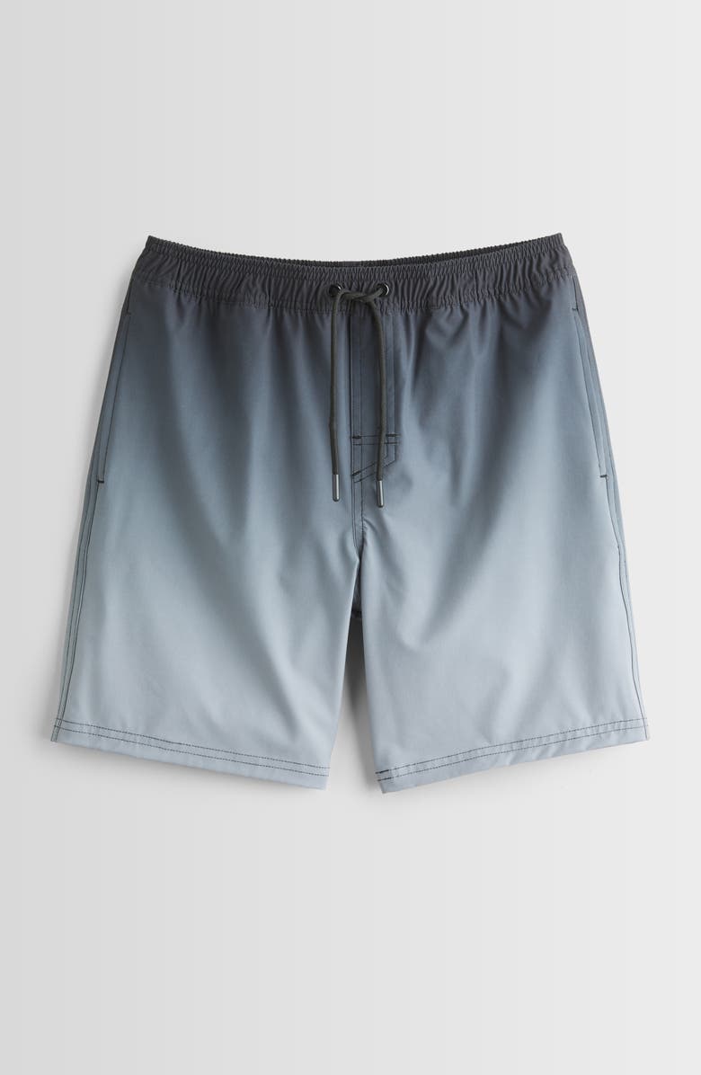 Nordstrom Kids' Volley Swim Trunks, Main, color, Grey Charcoal Ombre