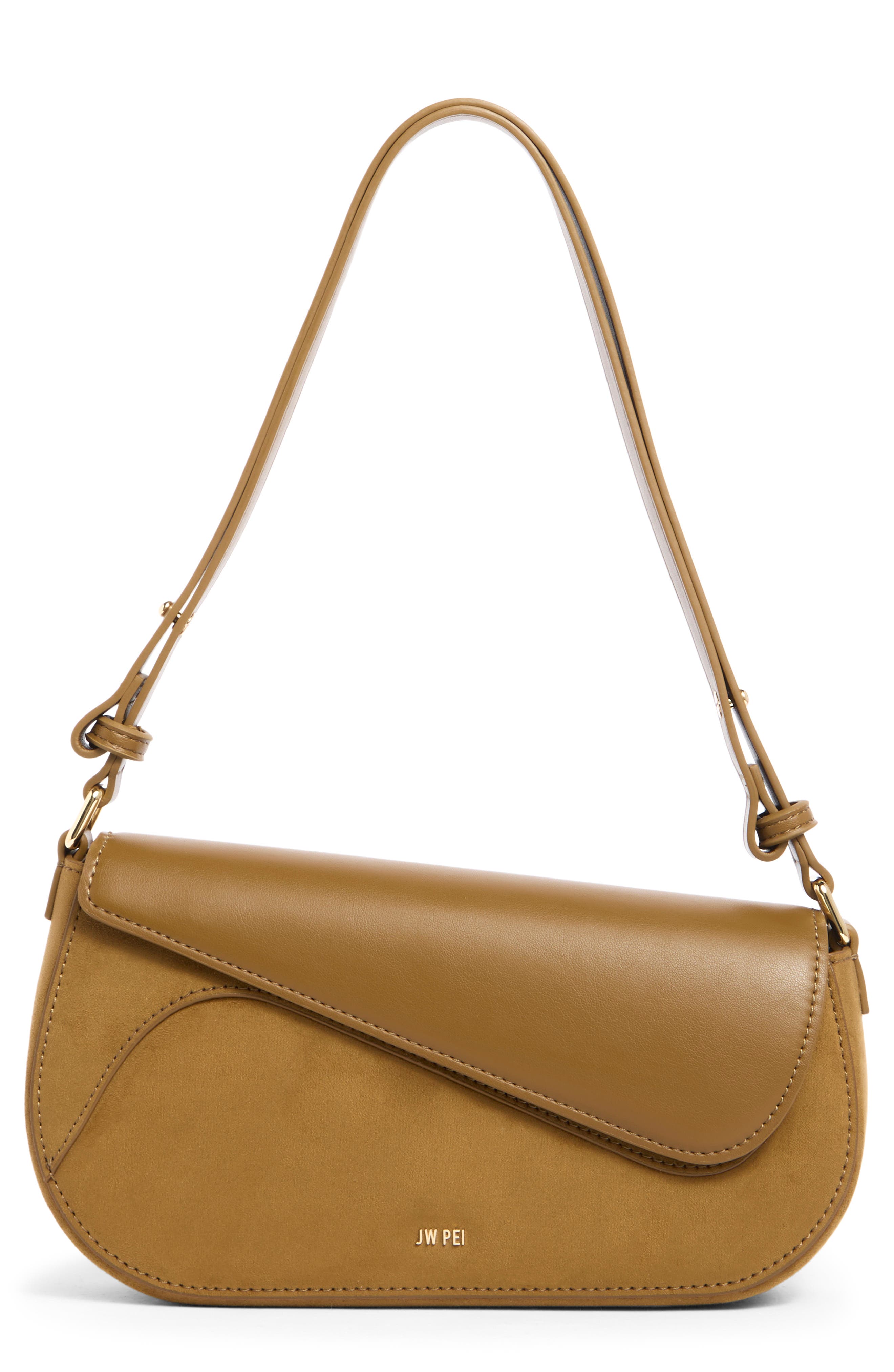 Addisyn Faux Suede Panel Shoulder Bag
