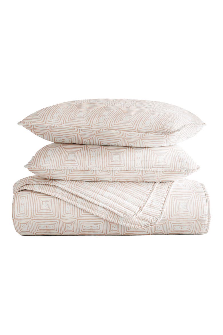 Pattern Reversible Quilt & Sham Set, Main, color, APRICOT