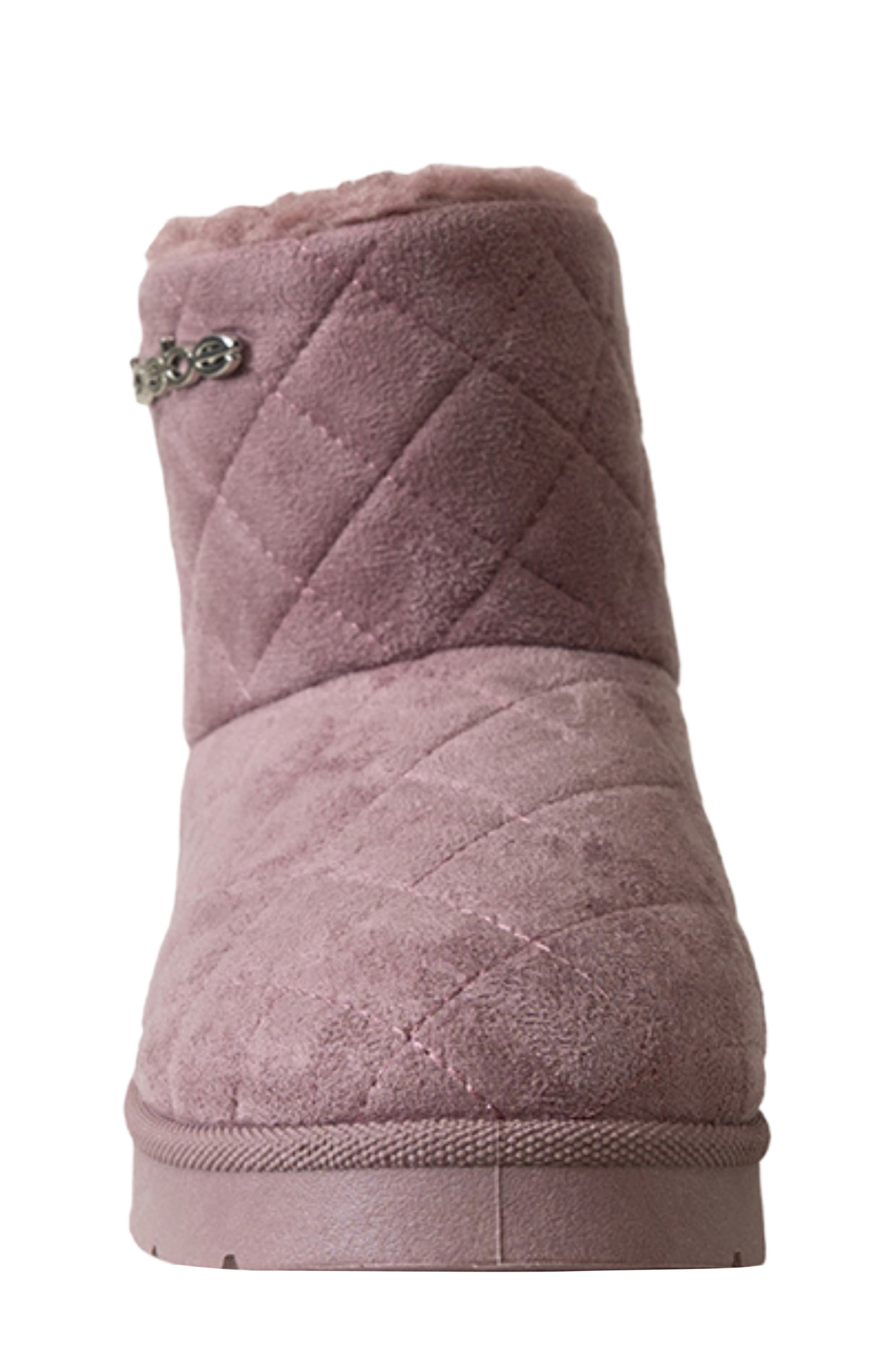 Kids' Quilted Bootie, Alternate, color, DARK MAUVE