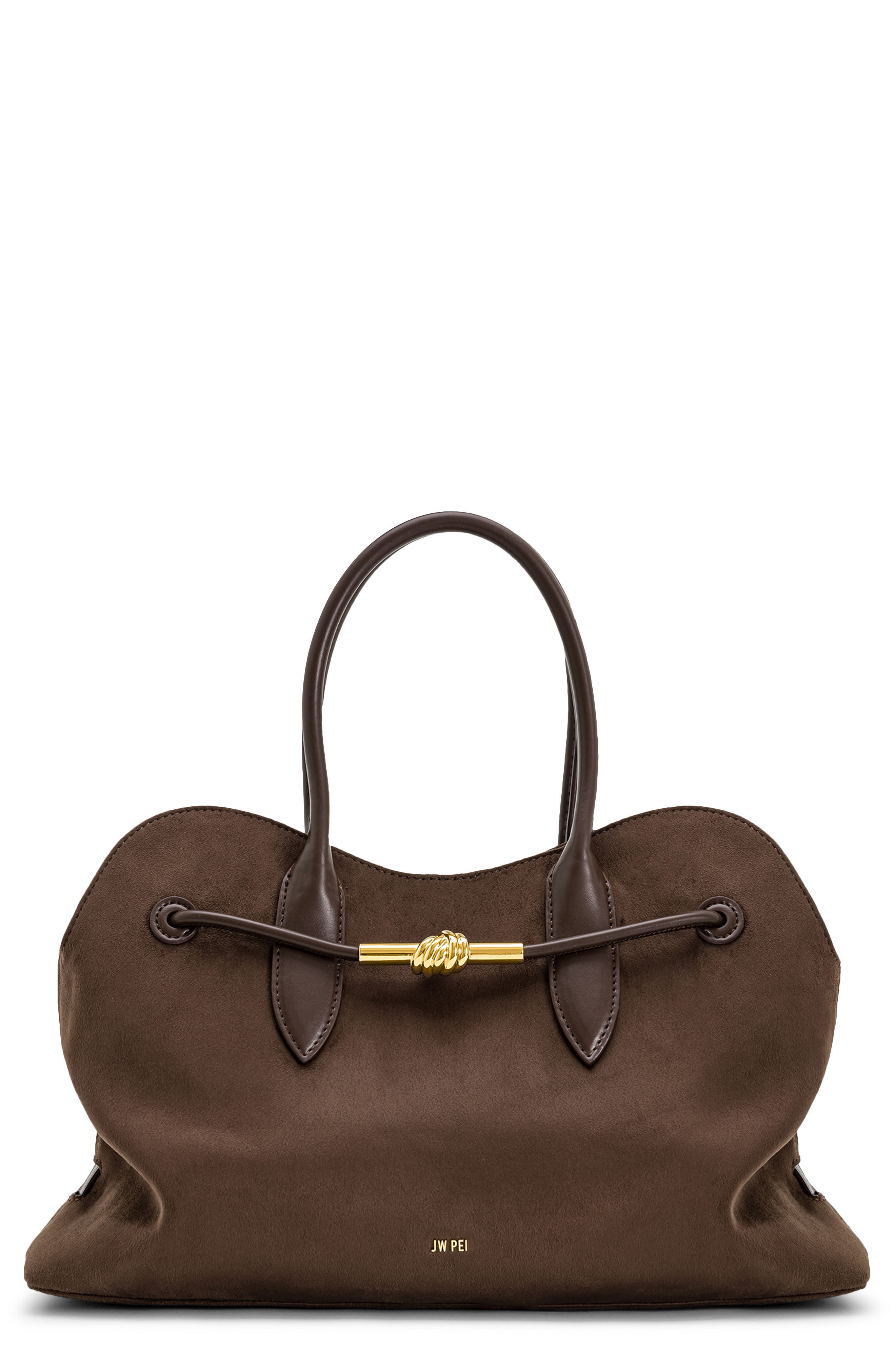 JW PEI Adele Metal Rope Knot Tote Bag, Main, color, Mocha Brown