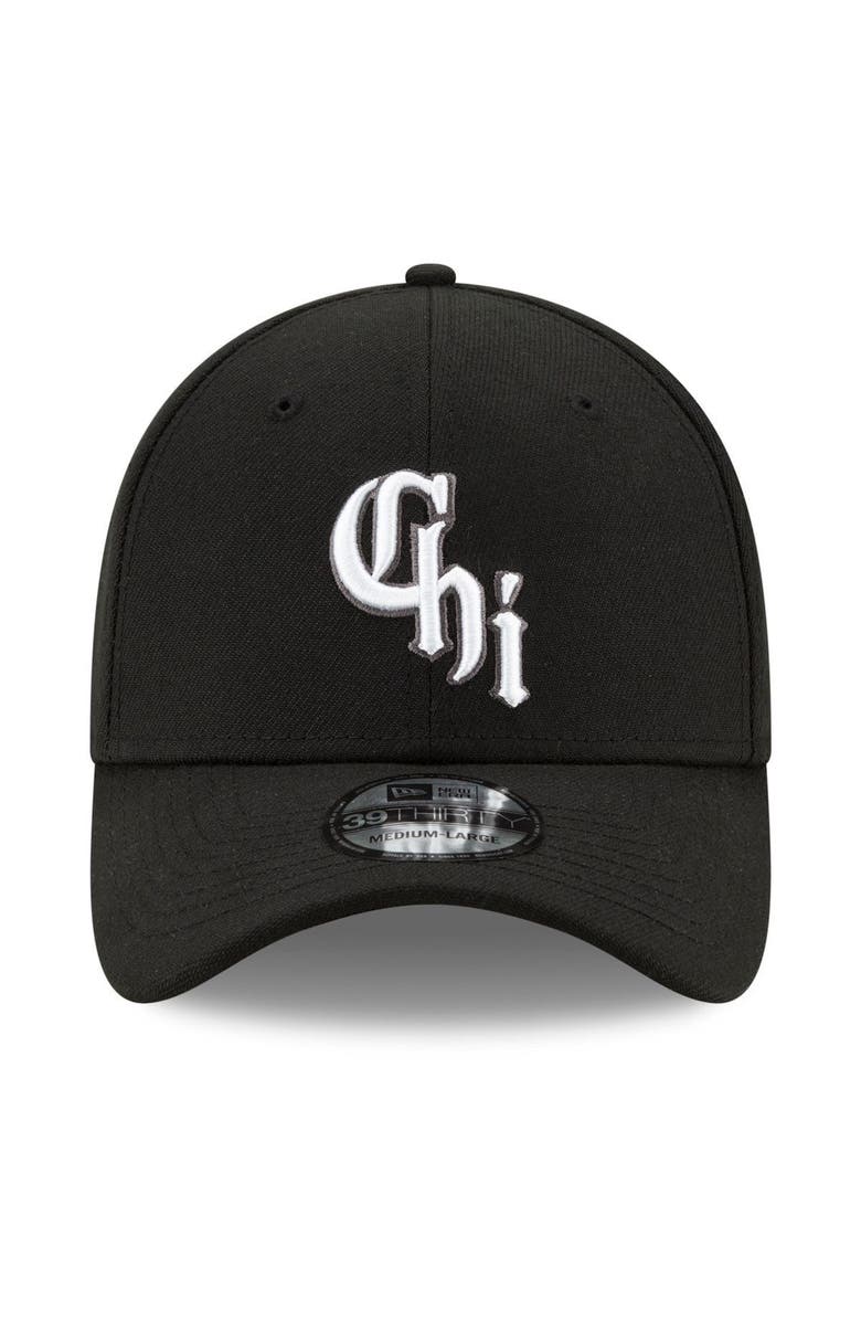 New Era Men's New Era Black Chicago White Sox 2021 City Connect 39THIRTY Flex Hat, Alternate, color, Black