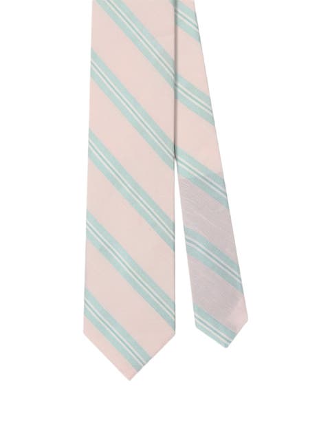 Robert Silk Linen Stripe Best of Class Necktie