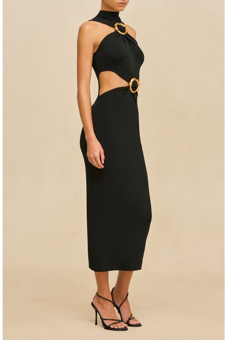 Ambar Cutout Sleeveless Dress, Alternate, color, BLACK