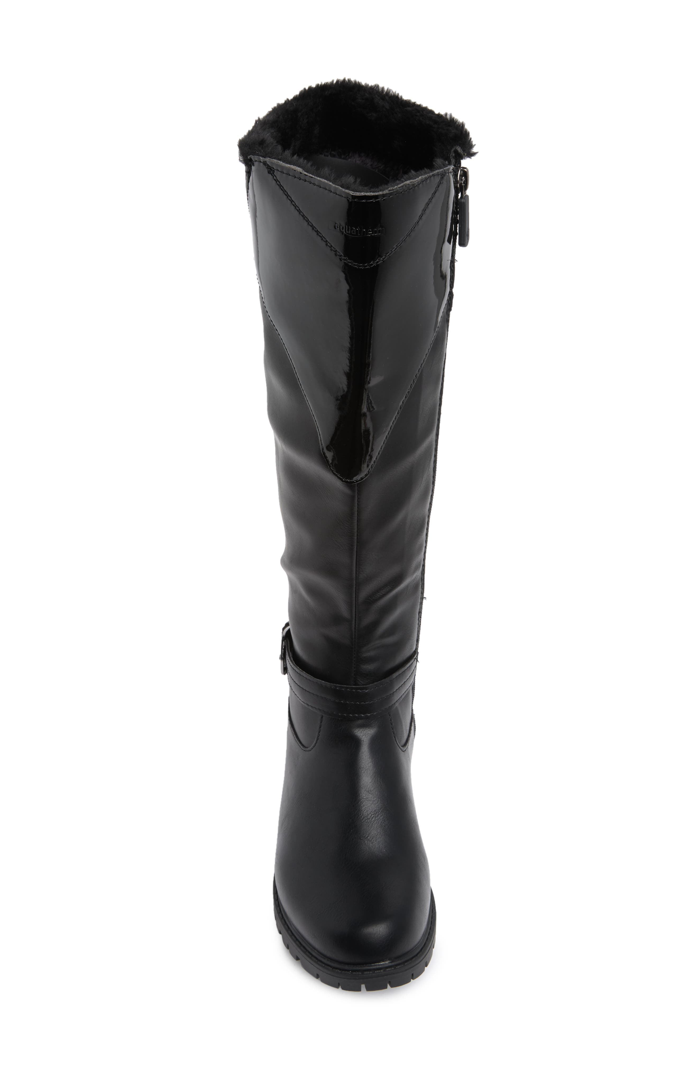 AQUATHERM BY SANTANA CANADA Jewel Faux Fur Lined Knee High Boot, Alternate, color, Black