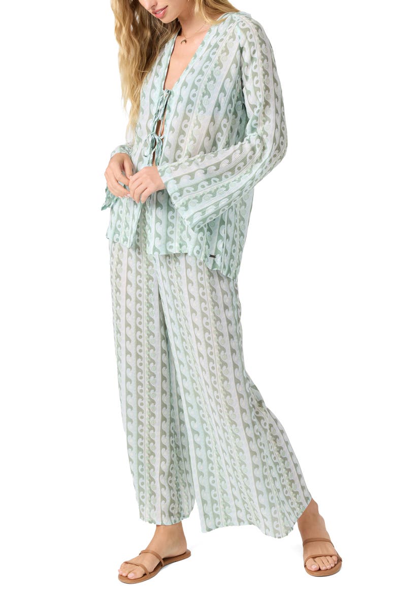 Regina Print Hooded Cover-Up, Alternate, color, STARLIGHT BLUE