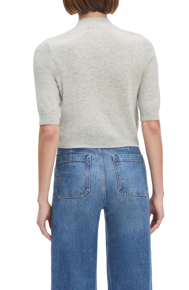 Favorite Daughter The Bonnie Mock Neck Cashmere Sweater, Alternate, color, Light Heather Grey