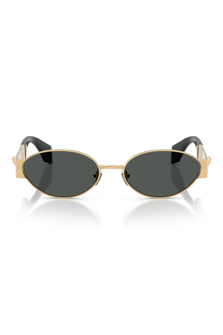 55mm Oval Sunglasses, Main, color, GOLD VERSACE / DARK GREY