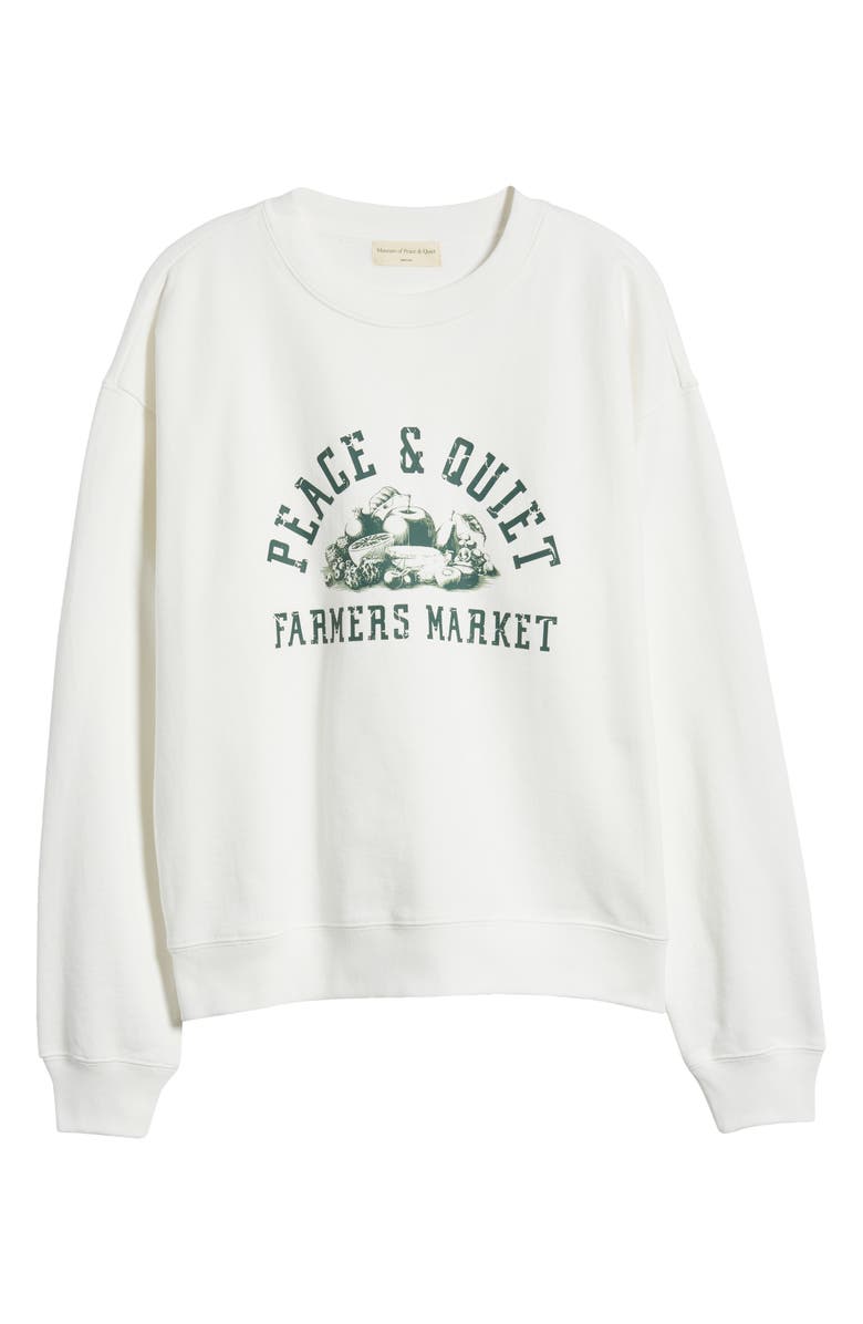 Museum of Peace & Quiet Farmers Market Crewneck Sweatshirt, Alternate, color, 