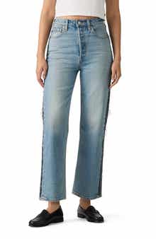 Ribcage Deconstructed High Waist Ankle Straight Leg Jeans