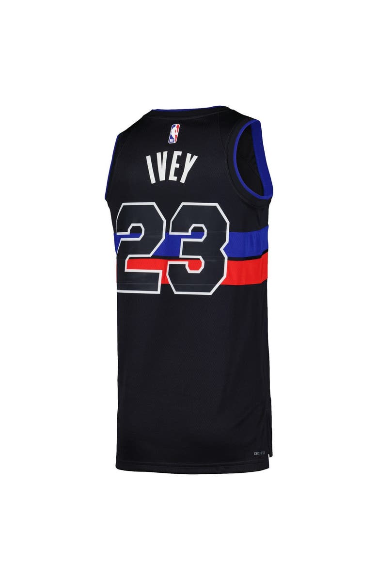 Jordan Brand Unisex Jordan Brand Jaden Ivey Black Detroit Pistons Swingman Jersey - Statement Edition, Alternate, color, Black