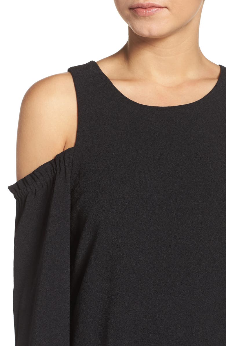 Charles Henry Cold Shoulder Shift Dress, Alternate, color, 