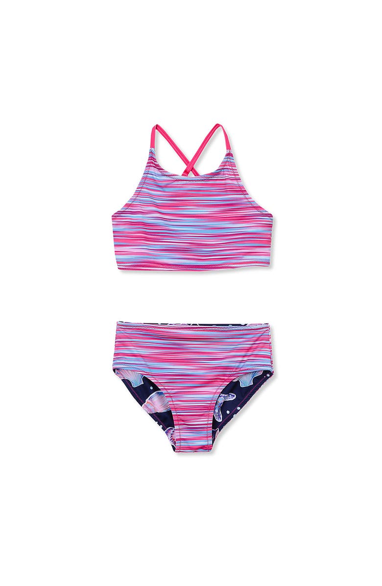 Lands' End Girls Wrap Front Bikini Swimsuit Set, Main, color,
