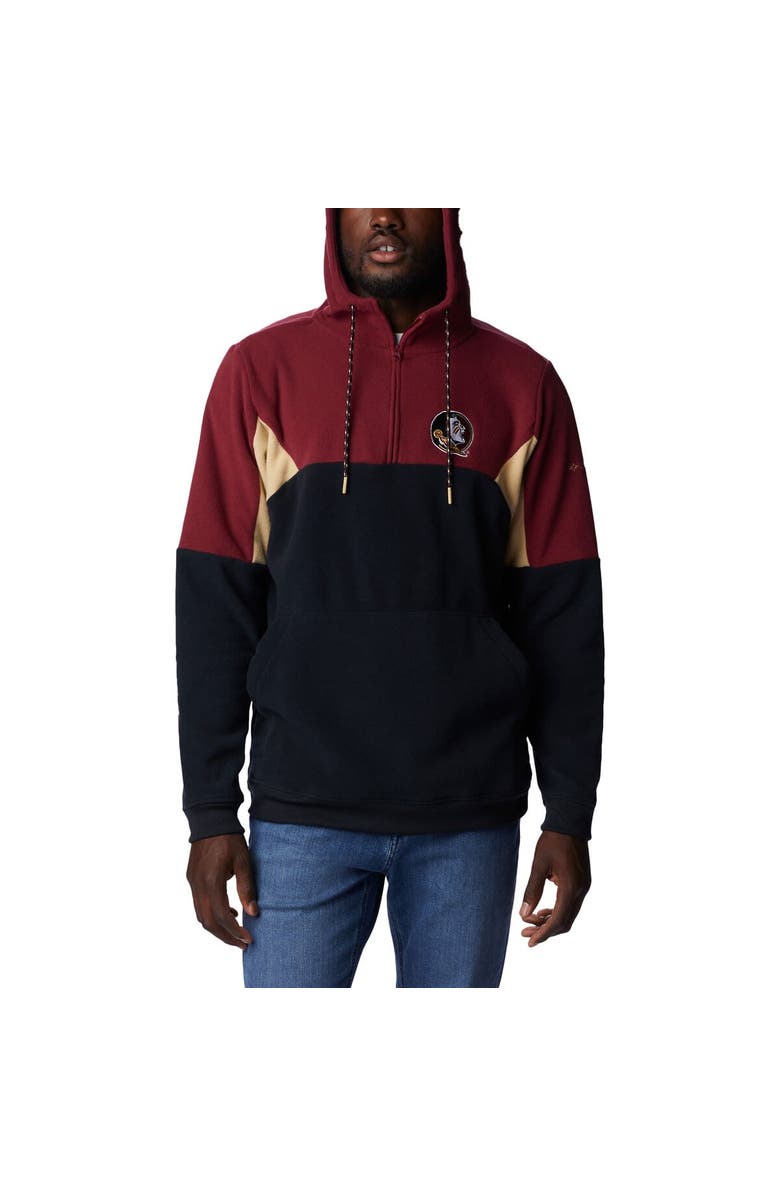 Columbia Men's Columbia Black Florida State Seminoles Lodge Quarter-Zip Hoodie, Main, color, 
