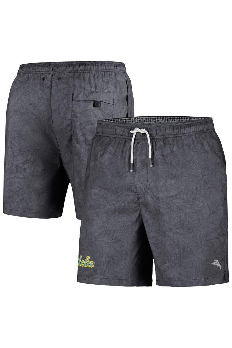 Men's Tommy Bahama Black UCLA Bruins Naples Layered Leaves Swim Trunks, Main, color, Black