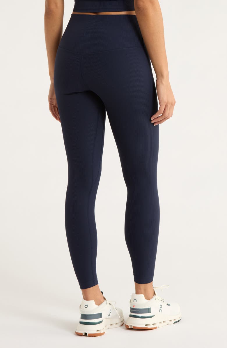 MPG Ribbed Leggings, Alternate, color, Navy Blazer