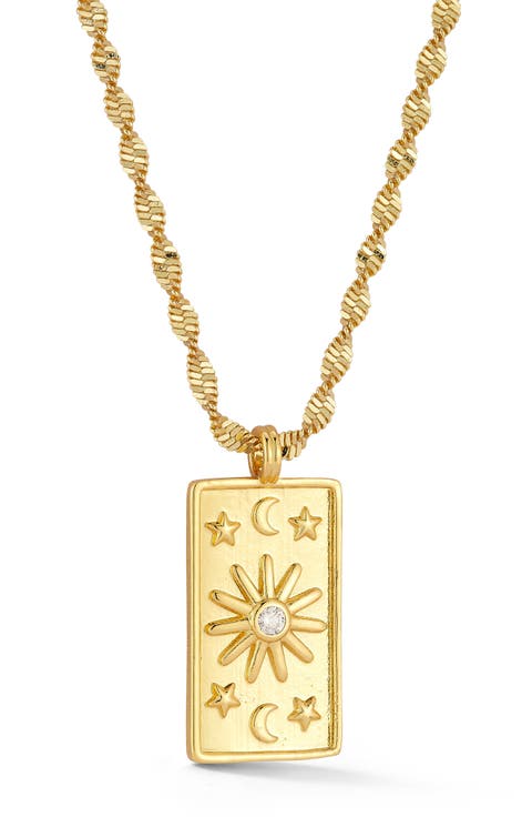 Cubic Zirconia Celestial Pendant Necklace