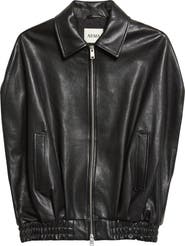 ARMA Bina Vegetal Lambskin Leather Cape Jacket