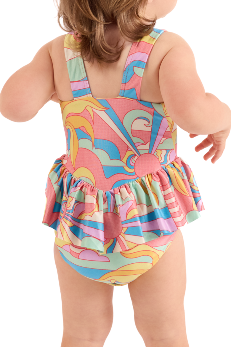 The Paradiso - Girls Ruffle One Piece with Tutu, Alternate, color, Yellow