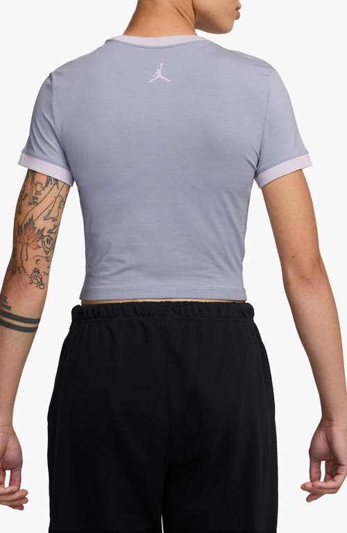JORDAN JORDAN GFX SLIM FIT CROP GRAPHIC RINGER T-SHIRT