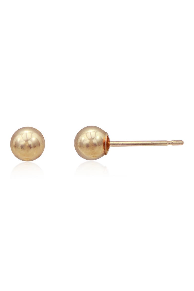 14K Gold Ball Stud Earrings, Main, color, GOLD