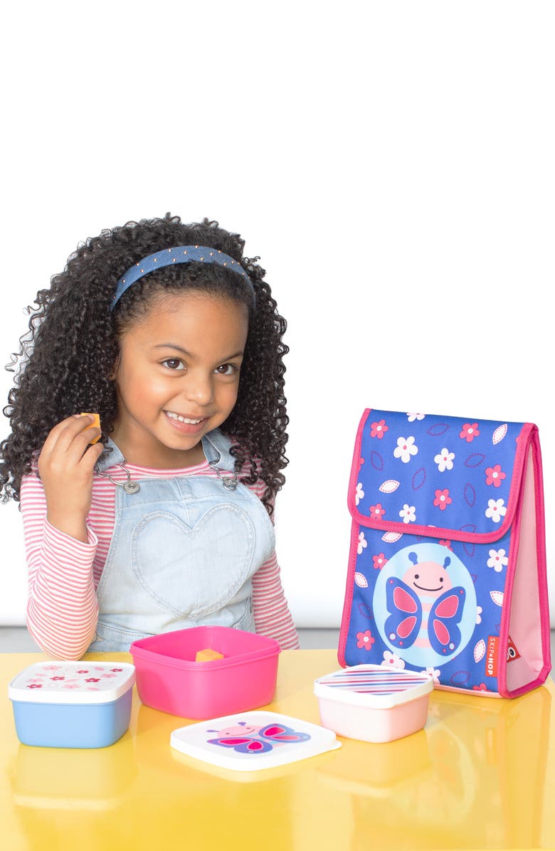 Skip Hop Zoo Butterfly Snack Box Set, Alternate, color,