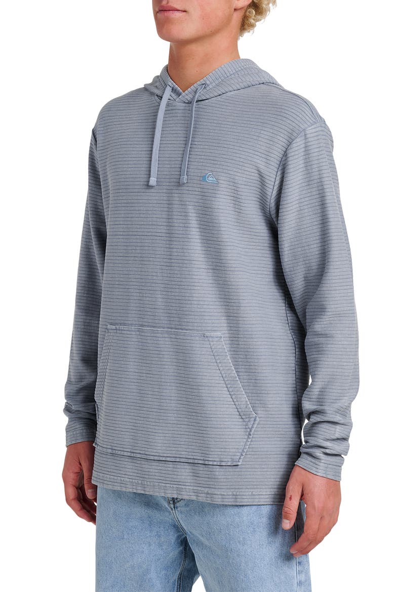 Alamitos Stripe Long Sleeve Hooded Top, Alternate, color, CHINA BLUE