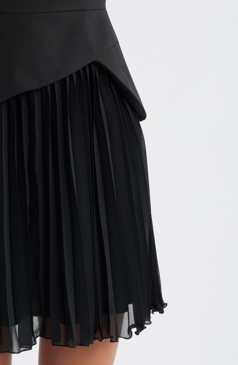 Sam Edelman Sleeveless Pleated Minidress, Alternate, color, Black