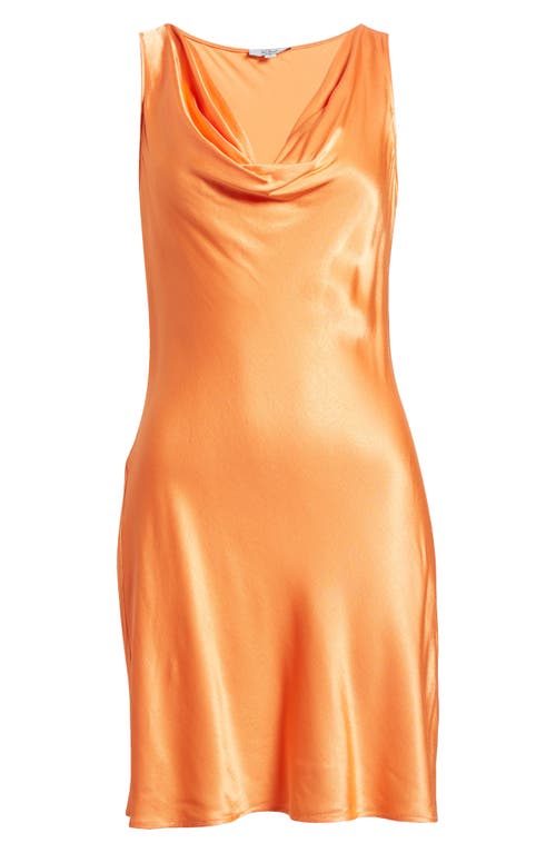 RAILS RAILS INDRA COWL NECK SATIN MINIDRESS 