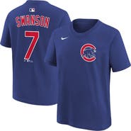 Nike Youth Nike Dansby Swanson Royal Chicago Cubs Name & Number T-Shirt