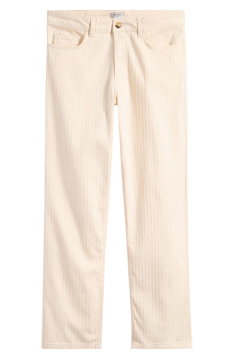 Percival Rocco Five-Pocket Stretch Cotton Blend Pants, Alternate, color, Ecru