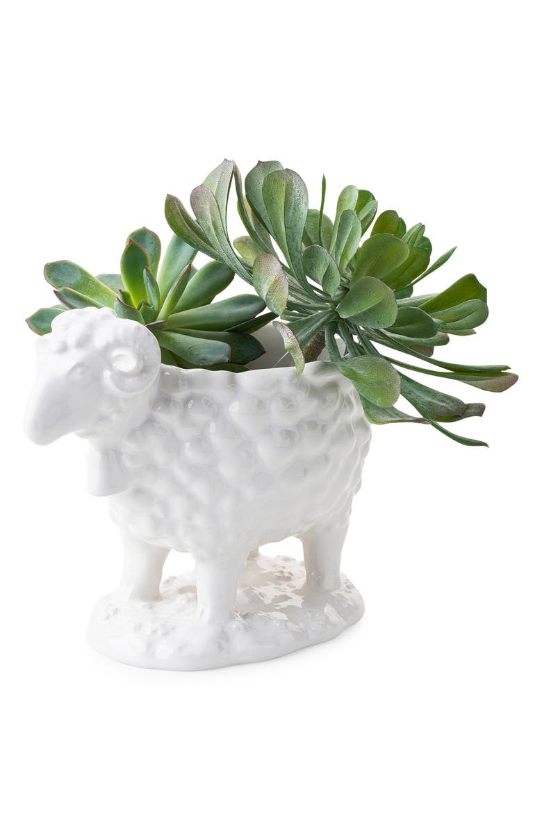 Juliska Renoir Ram Ceramic Serving Bowl, Alternate, color, Whitewash