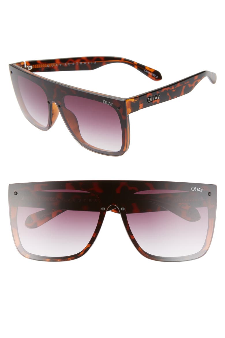 Jaded 150mm Shield Sunglasses, Main, color, TORTOISE/ PURPLE FADE