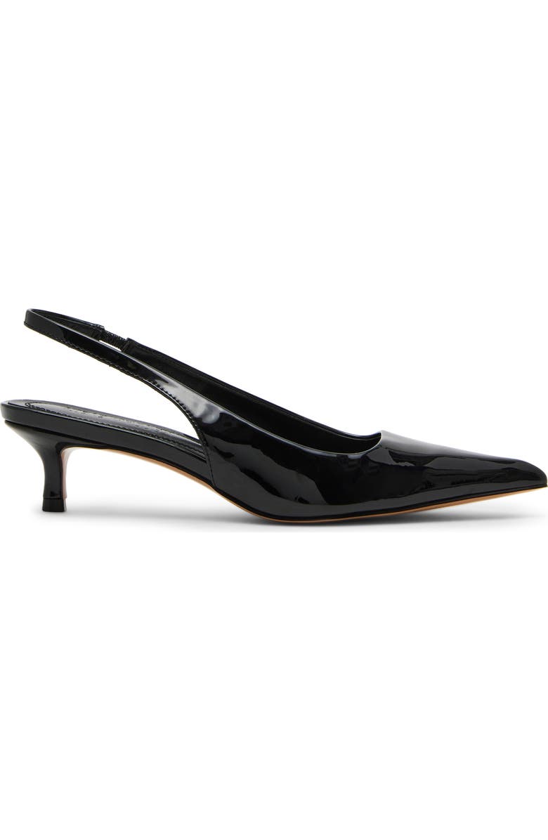 Steve Madden Kittie Slingback Pointed Toe Kitten Heel Pump, Alternate, color, Black Patent