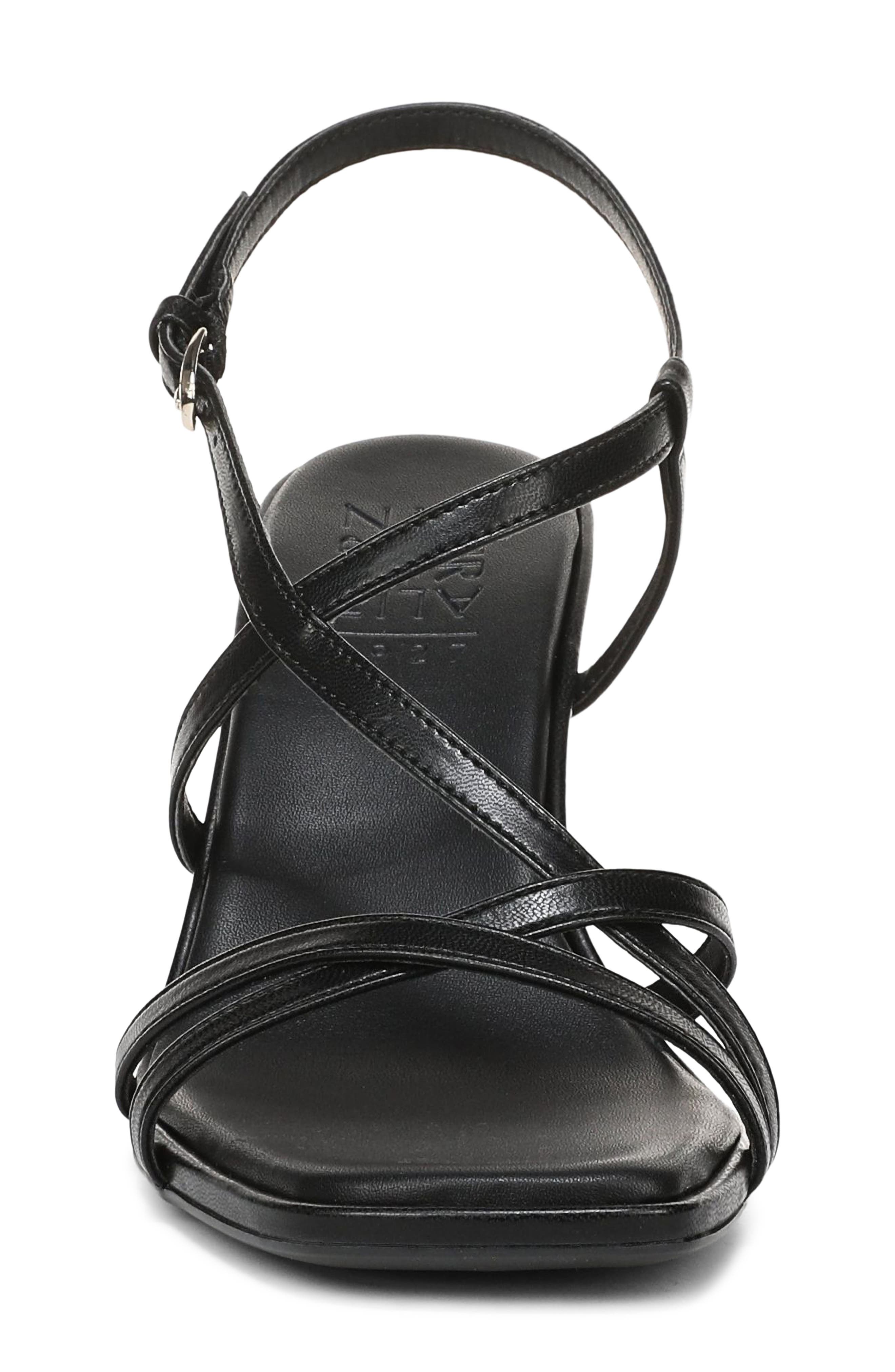 Sanza Strappy Sandal, Alternate, color, BLACK