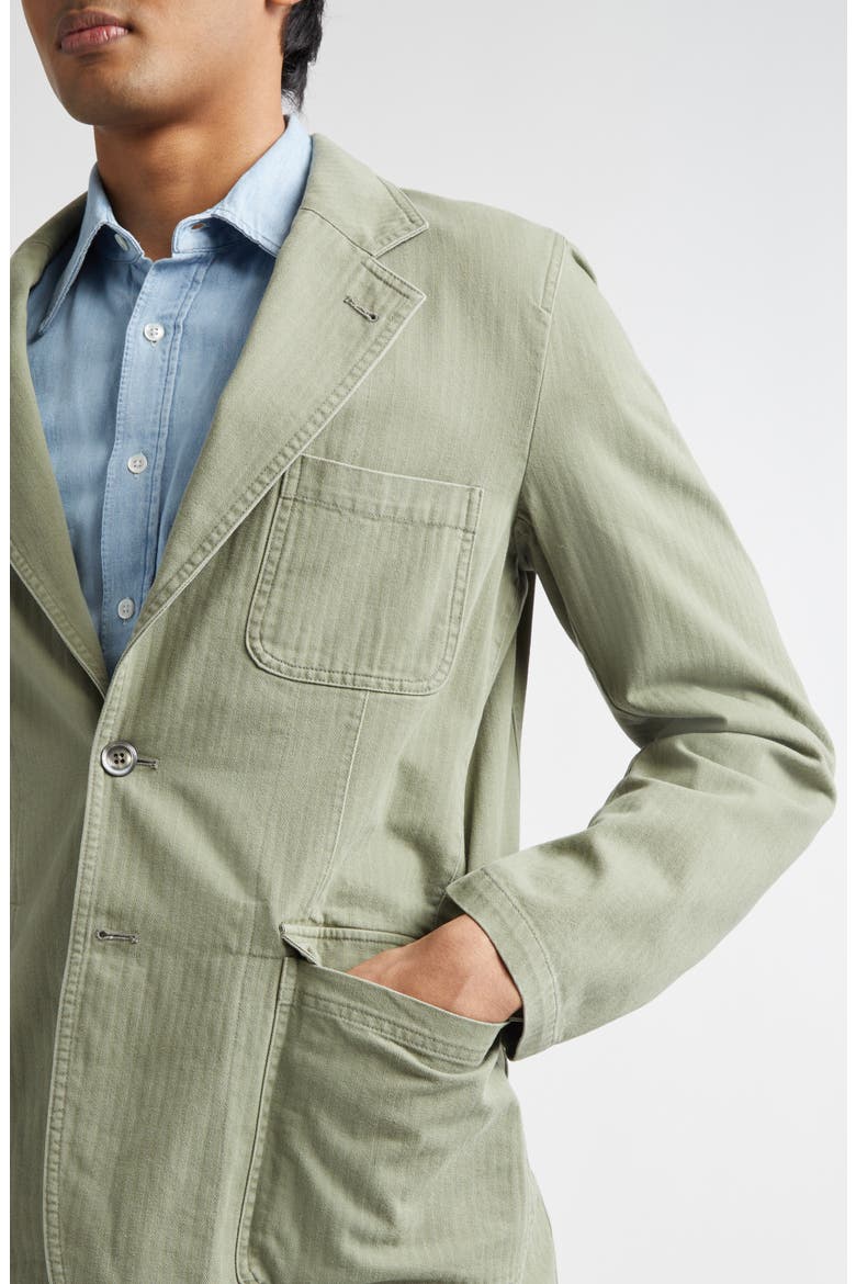 Games Cotton Herringbone Blazer, Alternate, color, OLIVE