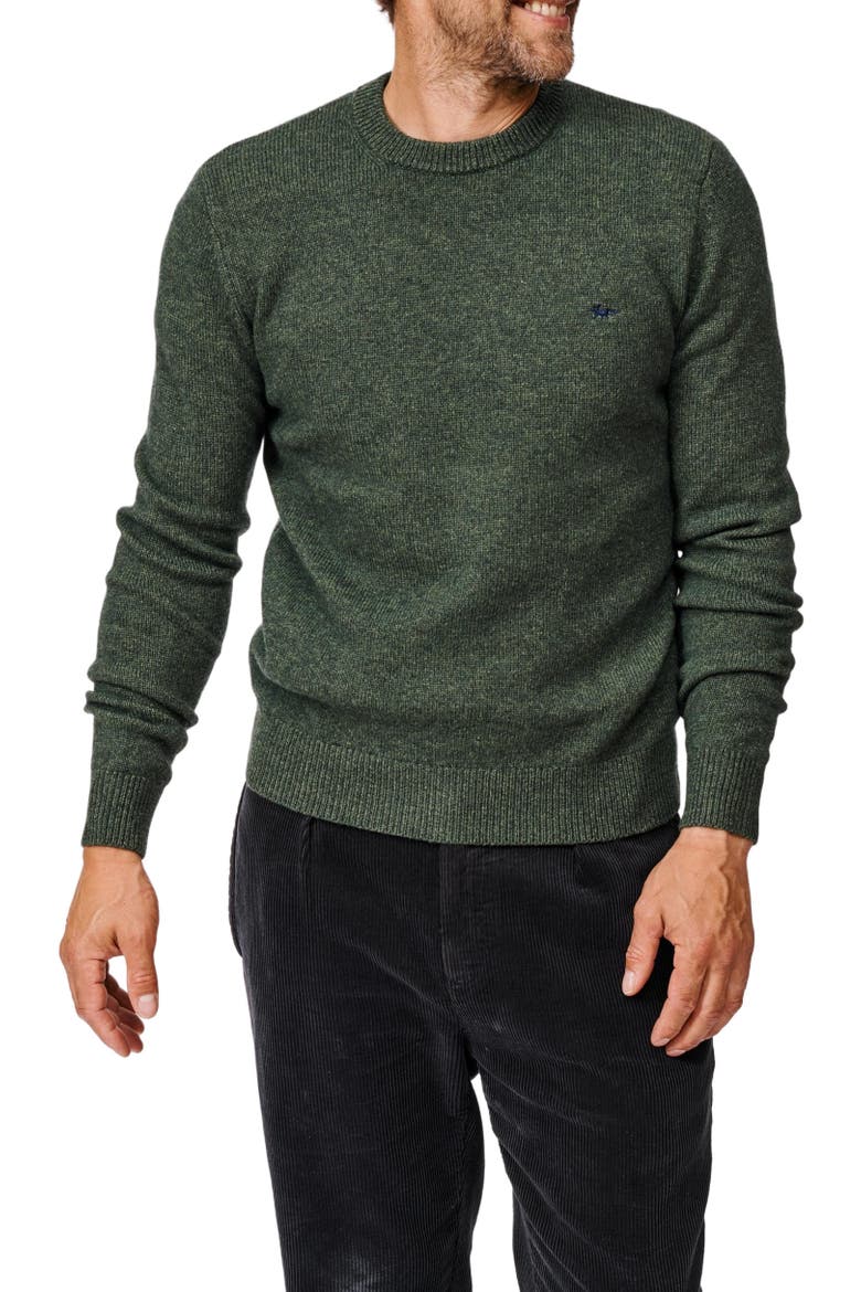 Phillips Lambswool Crew Neck Sweater, Alternate, color, Khaki