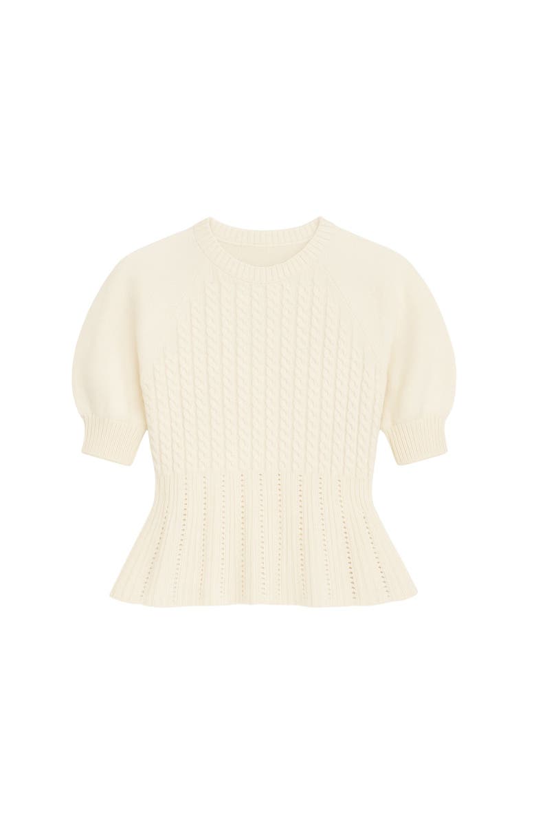 Rebecca Taylor Ella Knit Sweater, Alternate, color, Ivory