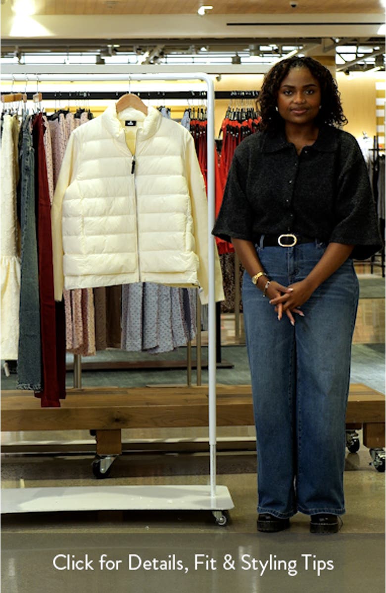 Oceane Knit Sleeve 800 Fill Power Down Puffer Jacket, sales video thumbnail