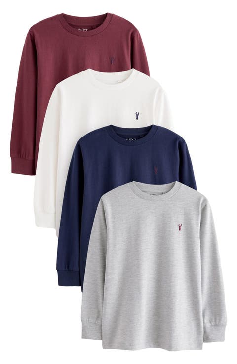 Kids' Assorted 4-Pack Long Sleeve T-Shirts (Little Kid & Big Kid)