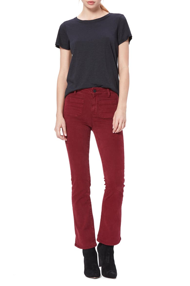 Claudine High Waist Patch Pocket Crop Flared Jeans, Alternate, color, VTG CABERN