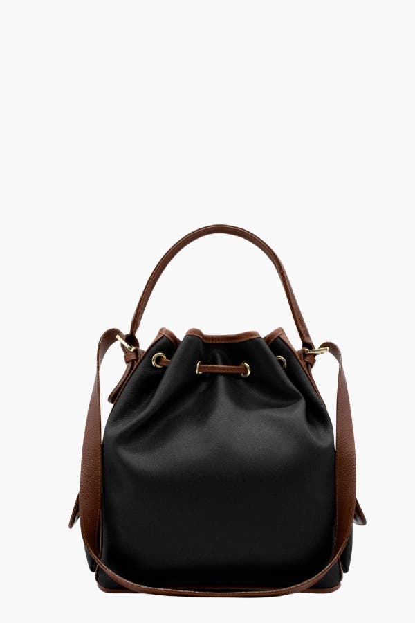 Unique 360 Bucket Bag, Alternate, color, Black / Brown